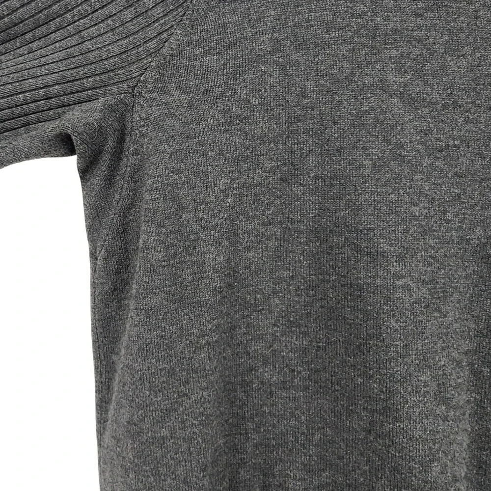 Duluth L Gray Merino Wool Blend Mock Neck Pullover Sweater Gorpcore Workwear